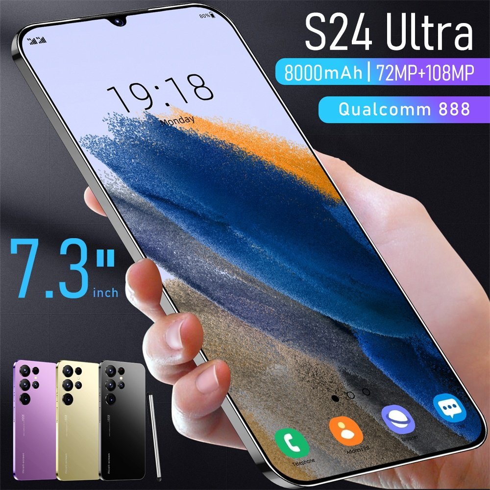 Brand new S24 ultra 5G Android 13 Smartphone 7.3inch HD Beauty Camera 16GB+1TB Cellphone Global Gaming Mobilephone